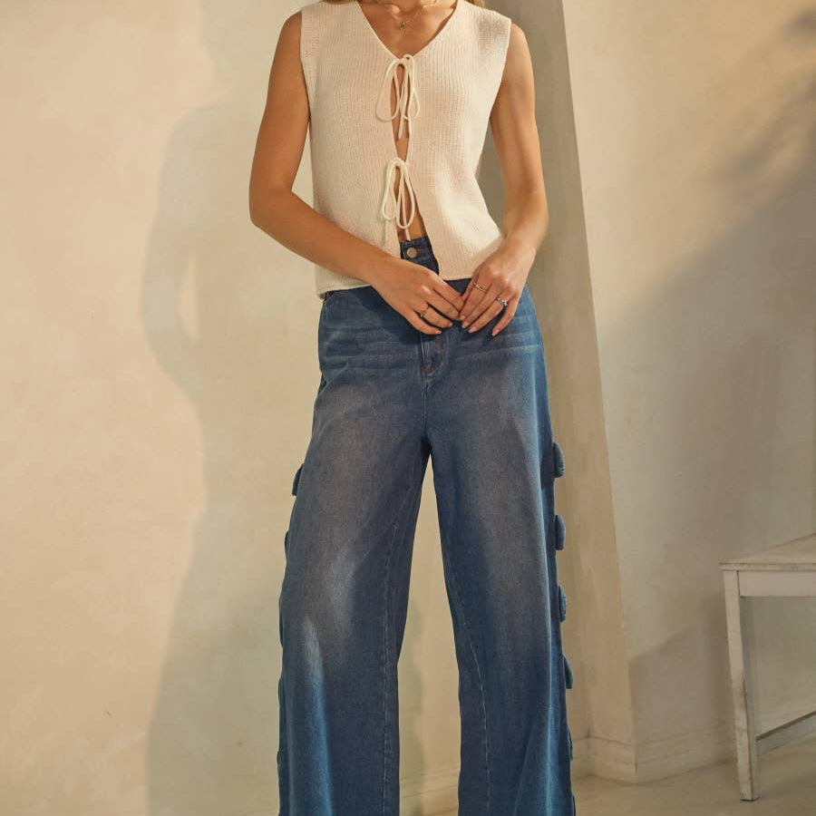 High-waisted Wide-leg Jeans
