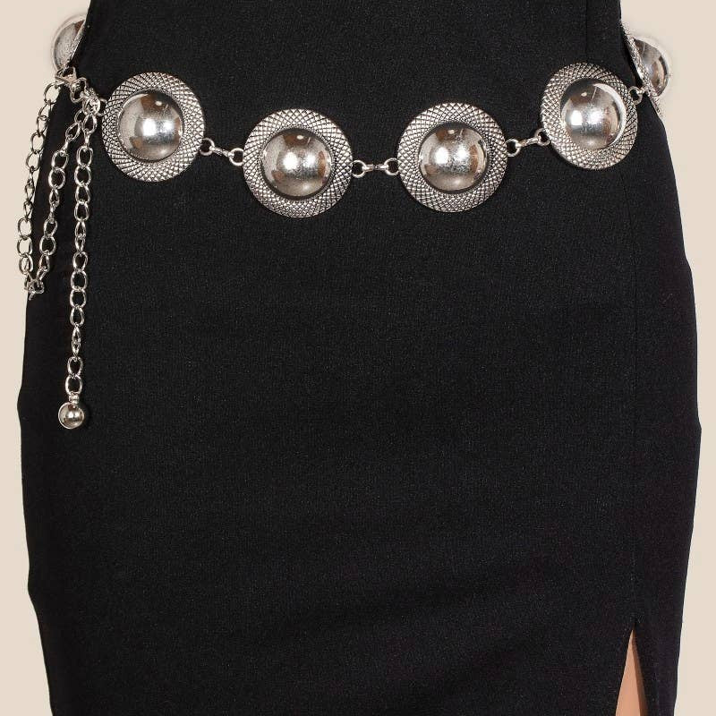 Metallic Dome Disc Chain Belt