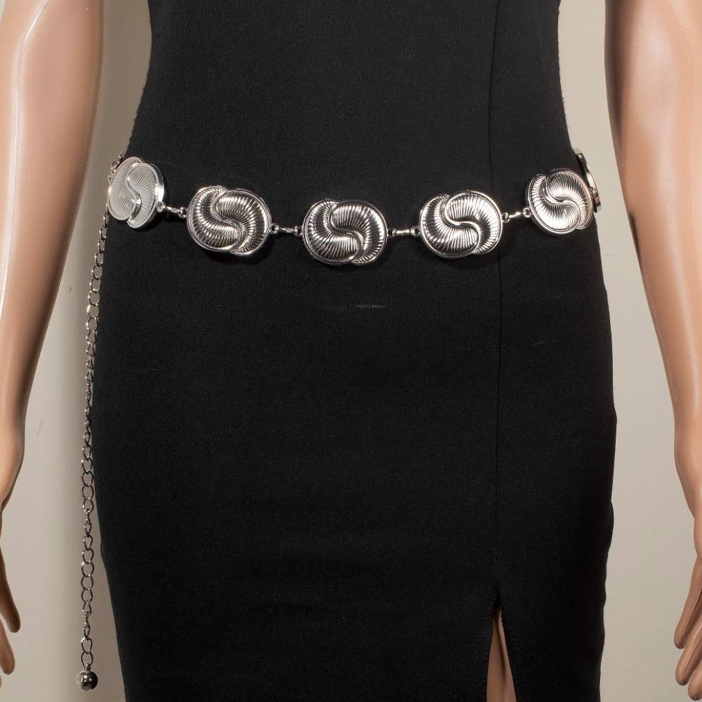 Etched Knot Shape Chain Belt