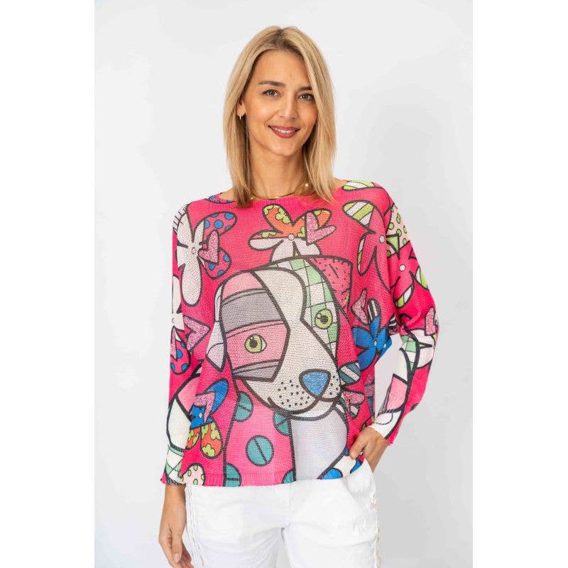 Puppy batwing Sweater